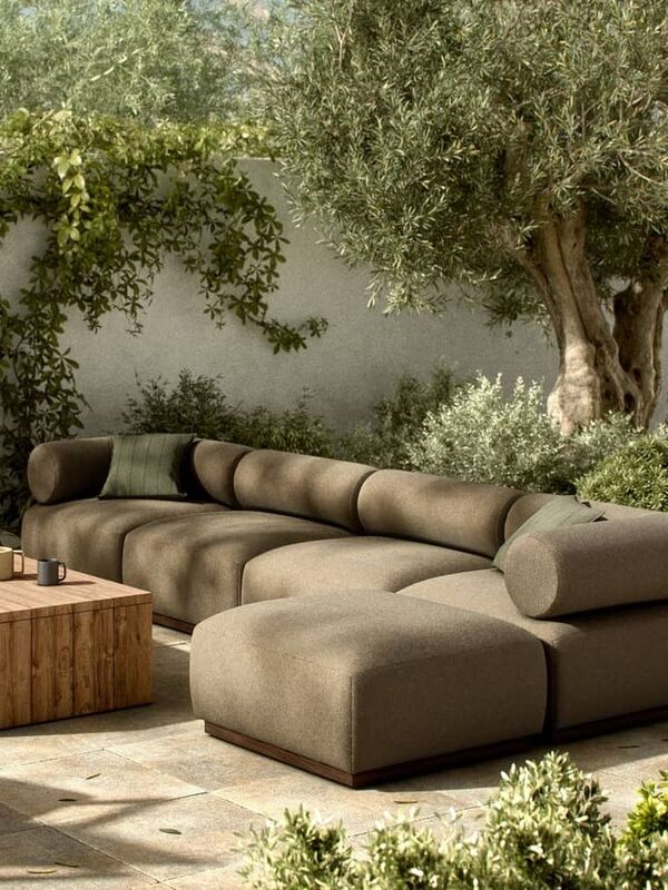 Module de canapé dans des tons terre